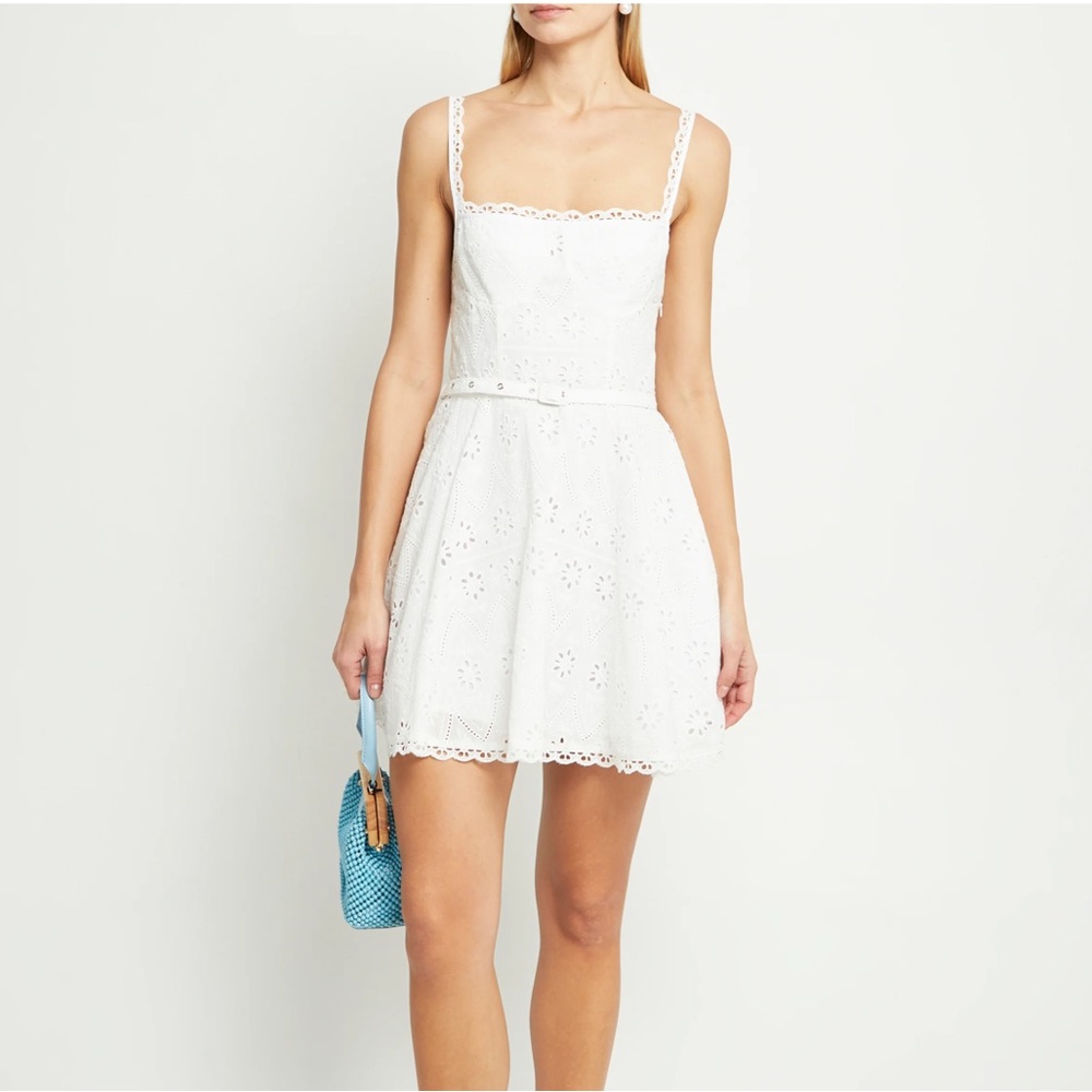 White Eyelet Dress 100% Cotton
